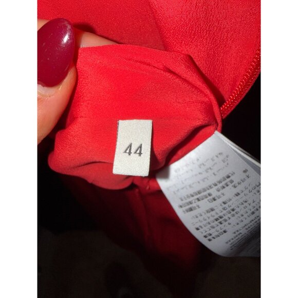 Gucci Red Silk Sleeveless Ruffle Dress Size 44 | Made in Italy | - Picture 9 of 9